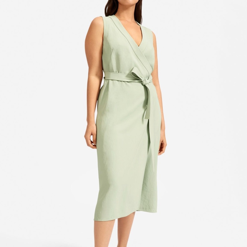 Everlane Japanese GoWeave Short-Sleeve Wrap Dress